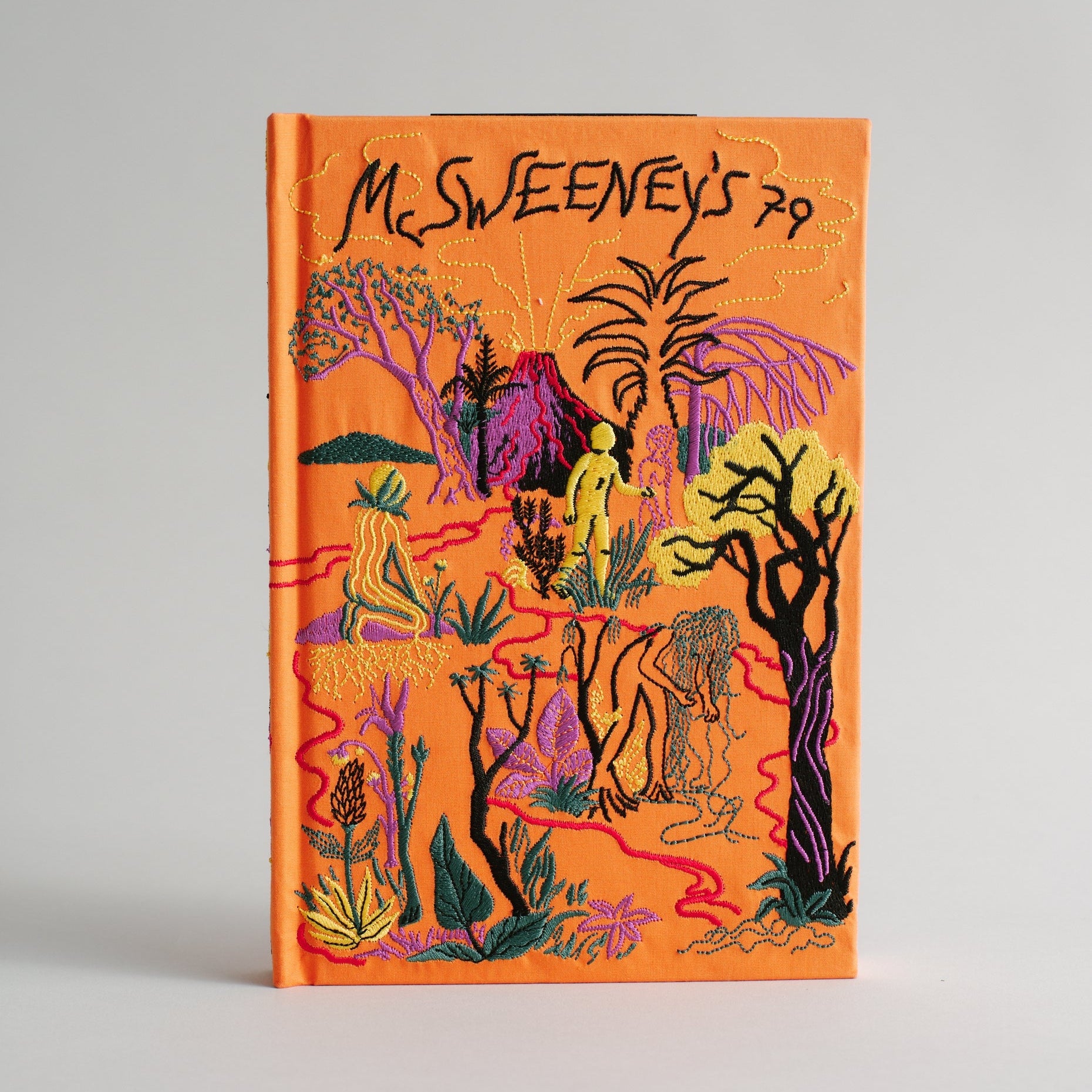 Orange embroidered cover of McSweeney's 79