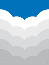 Thick Lines Clouds Poster