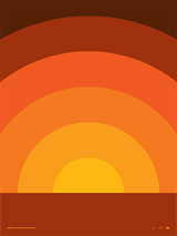 Thick Lines Sundown Poster