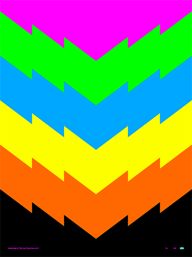 Thick Lines Dayglow Poster