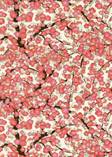 Chiyogami Sheet (Pink Plum Blossoms on Cream)