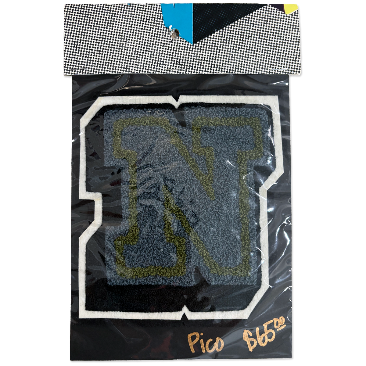 Block Letter N Chainstitch Patch