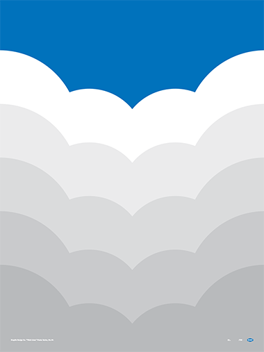 Thick Lines Clouds Poster