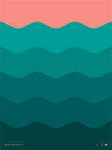 Thick Lines Water Poster