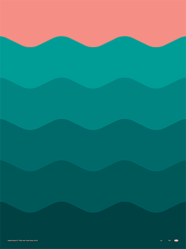Thick Lines Water Poster