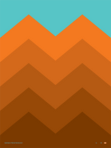 Thick Lines Peaks Poster