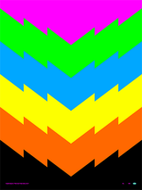 Thick Lines Dayglow Poster